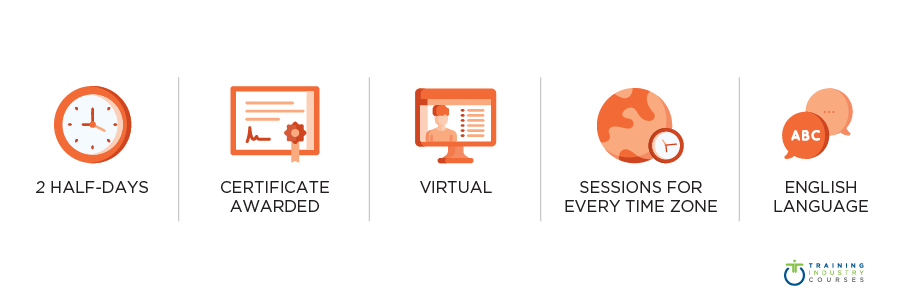 Learning Analytics Certificate Program Overview Learning Analytics Certificate: 2 half day sessions, certificate awarded, held virtual, sessions for every time zone, course is held in English language